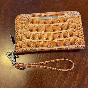 Brahmin pecan color wristlet/wallet.